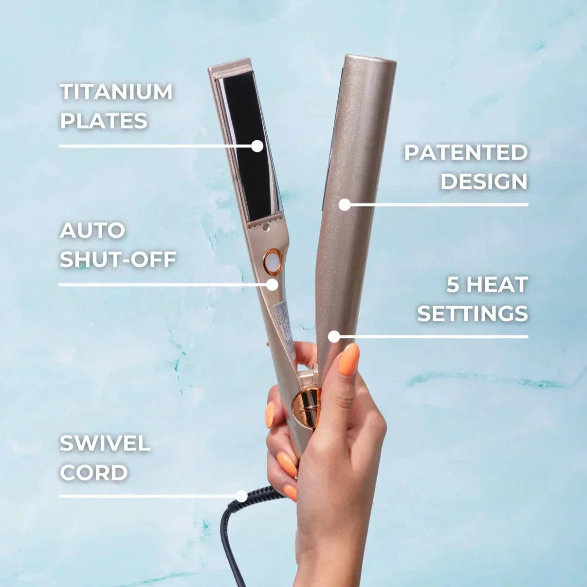 2-in-1 Straightener – Turn heads with soft curls or perfect straightening